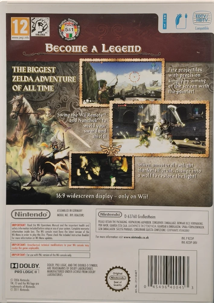 Wii) The Legend Of Zelda: Twilight Princess