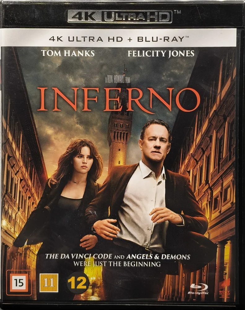 4K ULTRA HD + BLU-RAY) Tom Hanks: INFERNO (2016)
