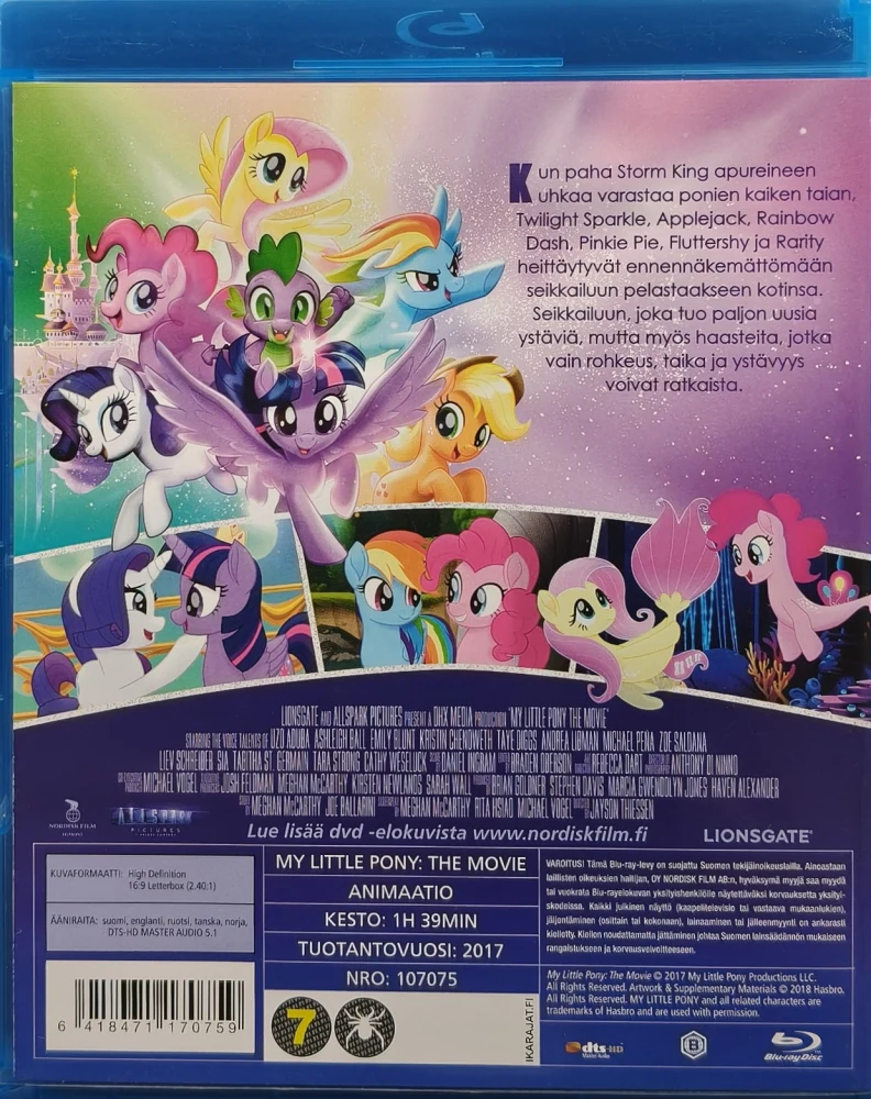 BLU-RAY) My Little Pony Elokuva (2017) PUHUMME SUOMEA