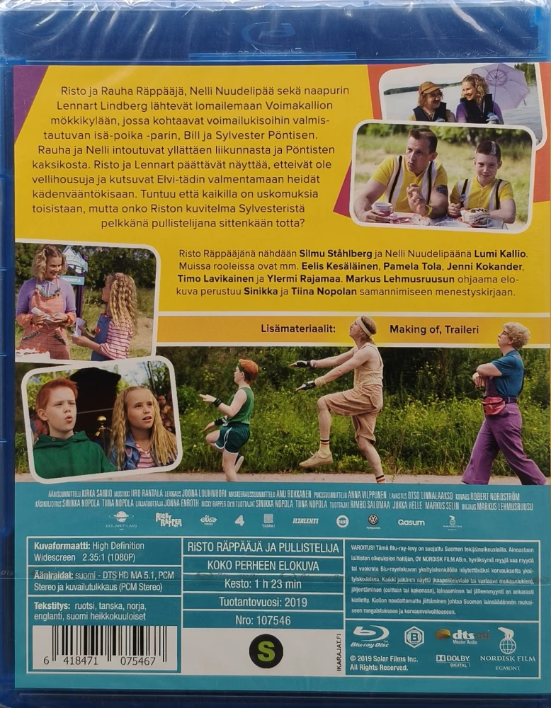 UUSI (BLU-RAY) Risto Räppääjä ja Pullistelija (2019)
