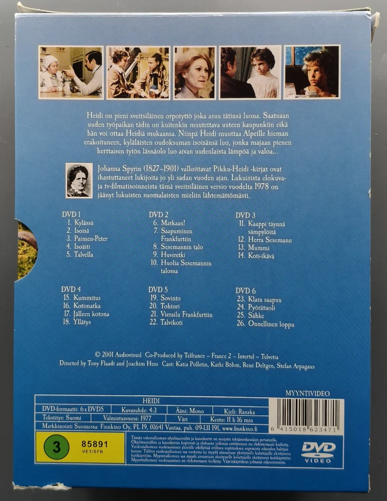6 DVD BOKSI) HEIDI (1977) Koko Tv-sarja