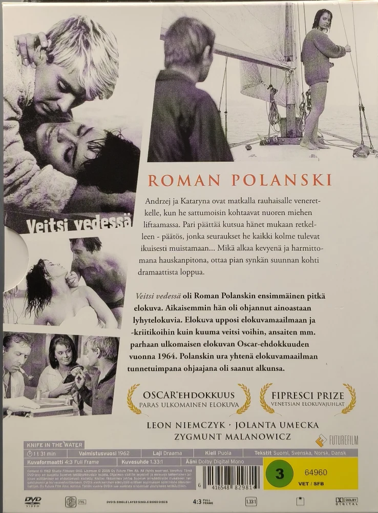 DVD) Roman Polanski: Veitsi vedessä (1962) SUOMIKANNET