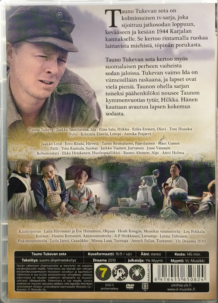 DVD) Jaakko Saariluoma: Tauno Tukevan sota (2010)