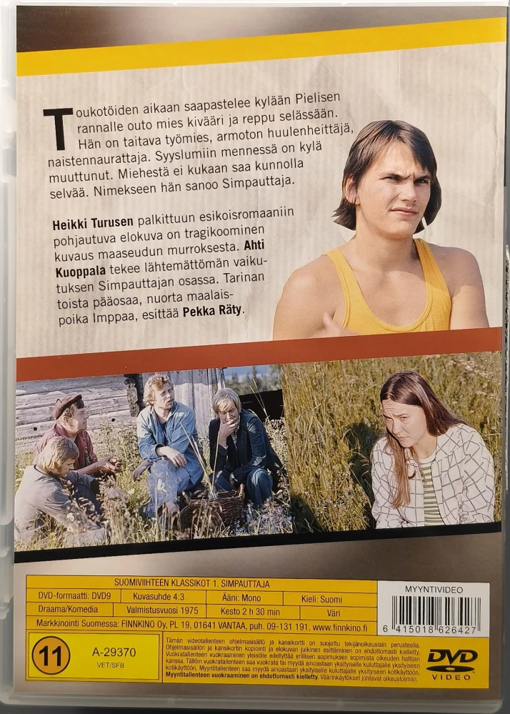 DVD) Pekka Räty: Simpauttaja (1975) Suomiviihteen klassikot 1