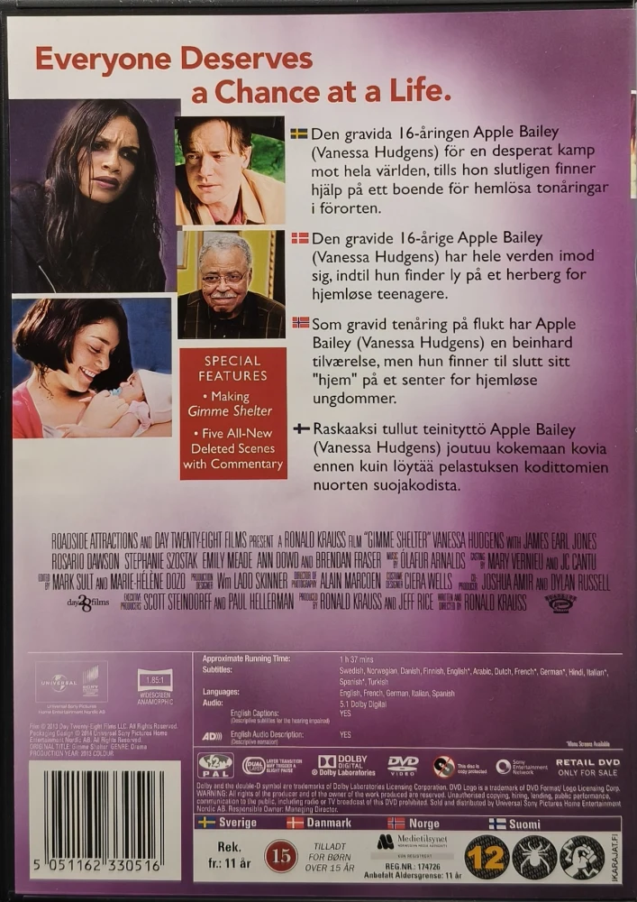 DVD) Vanessa Hudgens: Gimme Shelter (2013)