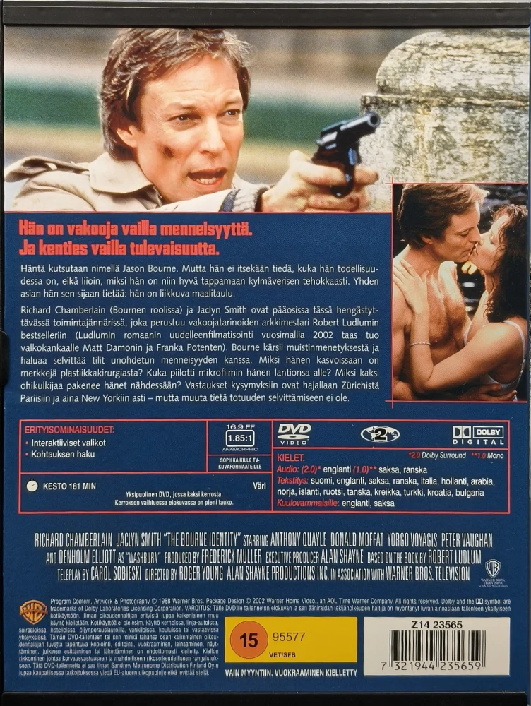 DVD) Richard Chamberlain, Jacklyn Smith: Medusan Verkko (1988)