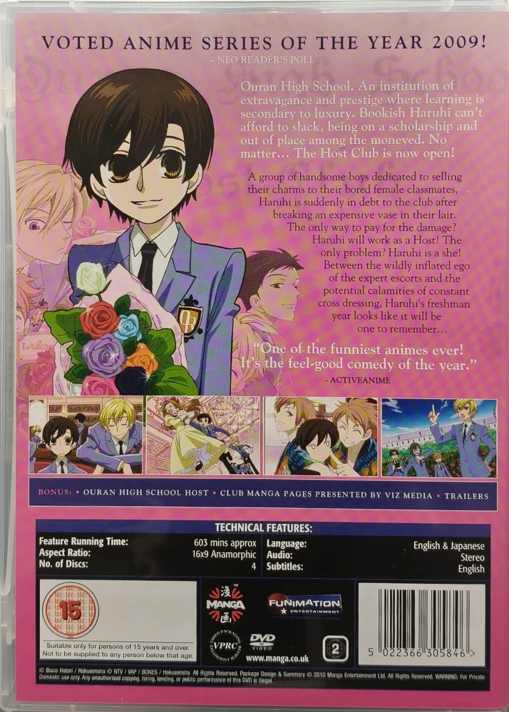 4 DVD) Ouran High School Host Club: The Complete Series