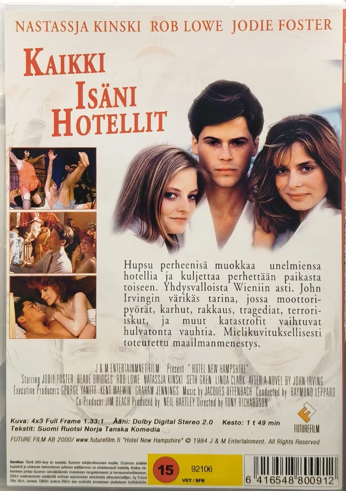 DVD) Kaikki isäni hotellit (1984)  Nastassja Kinski, Jodie Foster