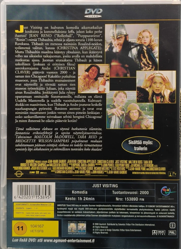 DVD) Jean Reno, Christina Applegate: Just visiting (2001) SUOMIKANNET - EGMONT
