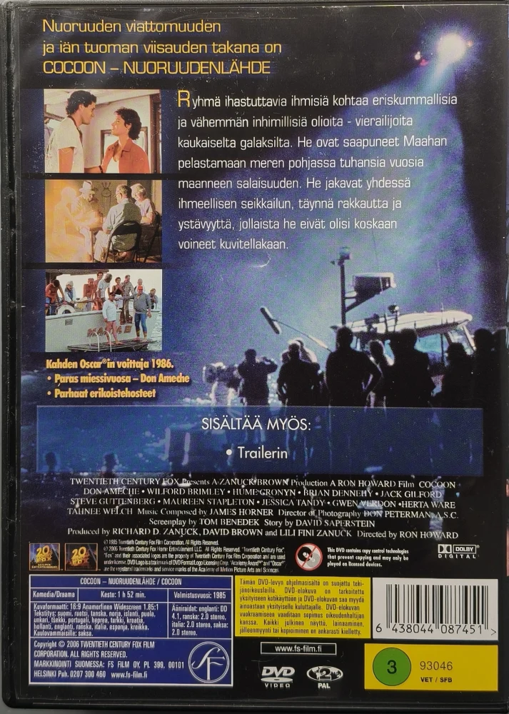 DVD) Cocoon - nuoruudenlähde (1985) SUOMIKANNET