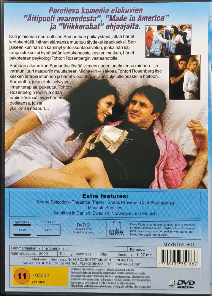DVD) Courtney Cox: Lemmenlääkäri (2000)