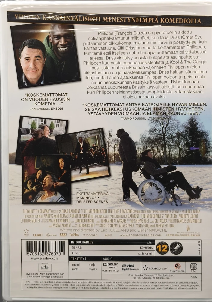 UUSI (DVD) Koskemattomat - Intouchables (2011) SUOMIKANNET