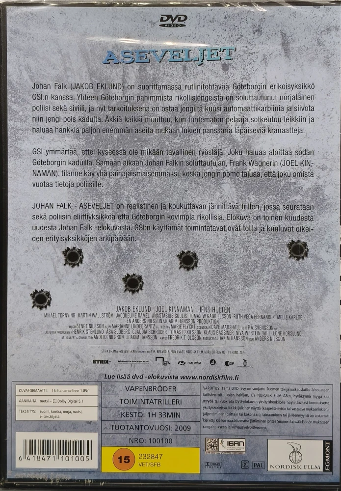UUSI (DVD) Johan Falk 2 - Aseveljet (2009) SUOMIKANNET