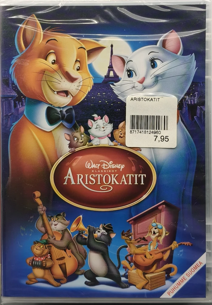 UUSI (DVD) Walt Disney Klassikko 20.  Aristokatit (1970)