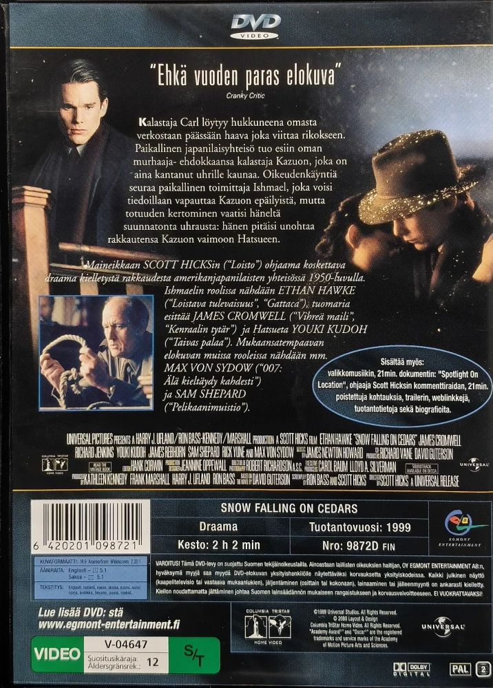 DVD) Lumi Peittää Setripuut - Snow Falling on Cedars (1999) SUOMIKANNET