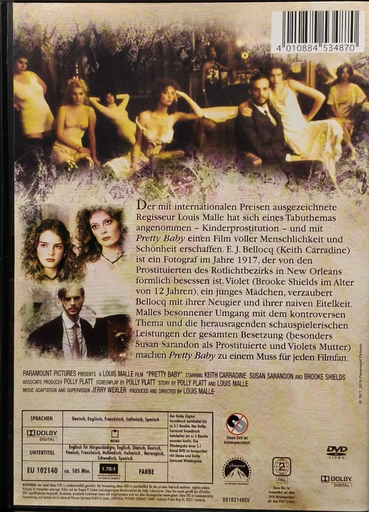 DVD) Louis Malle: Pretty Baby (1978) Brooke Shields - SUOMITEKSTIT