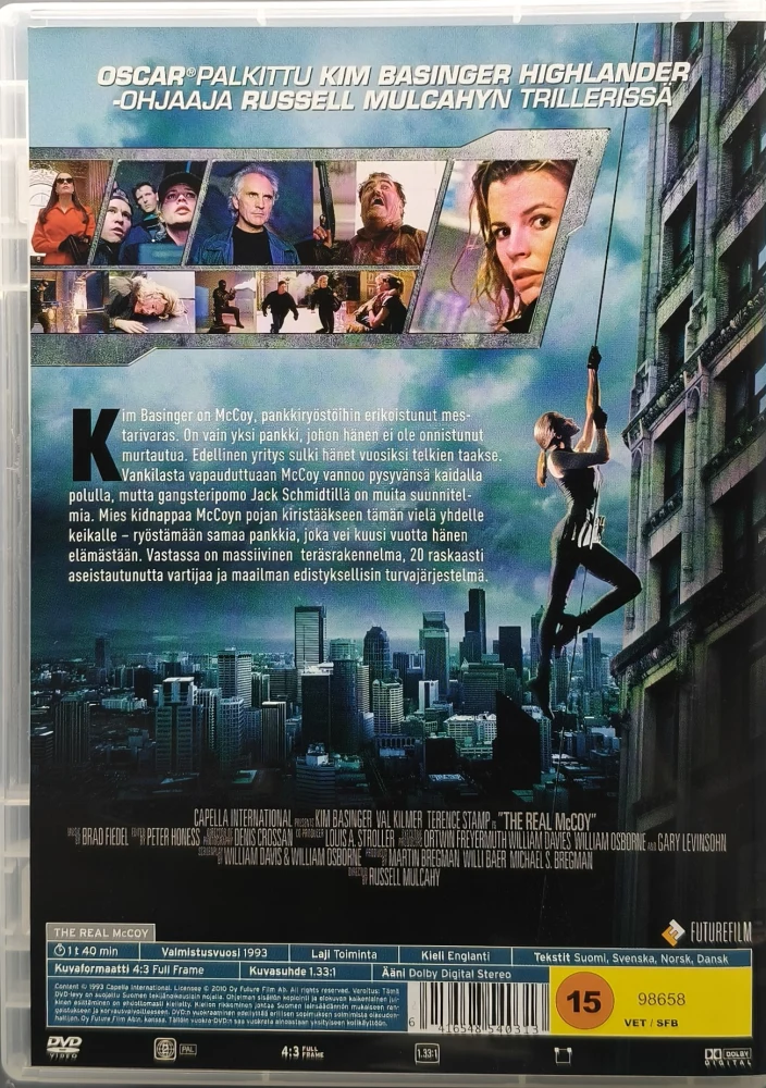 DVD) Vaarallinen McCoy - The Real McCoy (1993) SUOMIKANNET