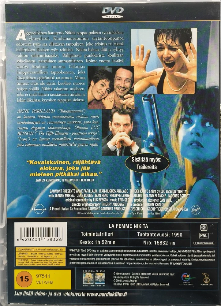 DVD) Tyttö Nimeltä Nikita (1990)