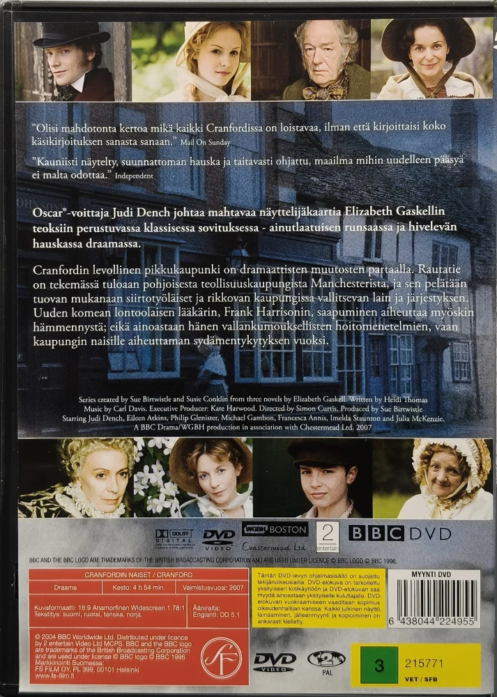2 DVD) Cranfordin naiset (2007) SUOMIKANNET - BBC