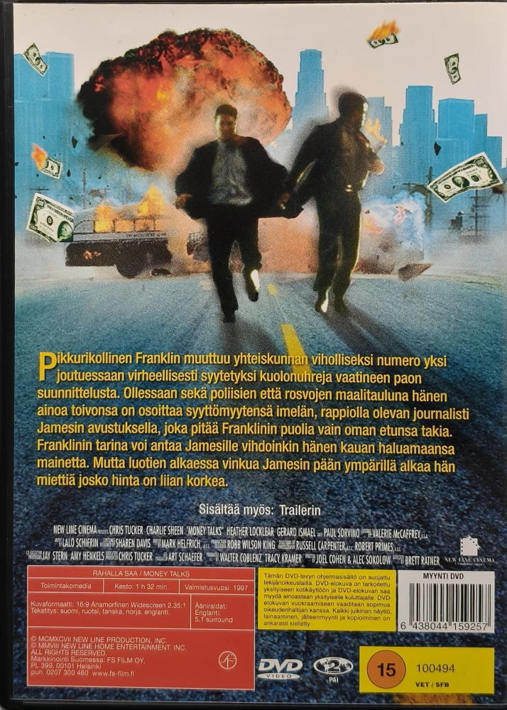 DVD) Charlie Sheen, Chris Tucker: Rahalla Saa (1997)