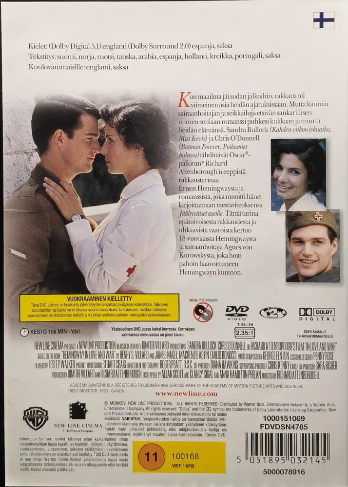 DVD) Sandra Bullock: Sodassa ja rakkaudessa (1996)