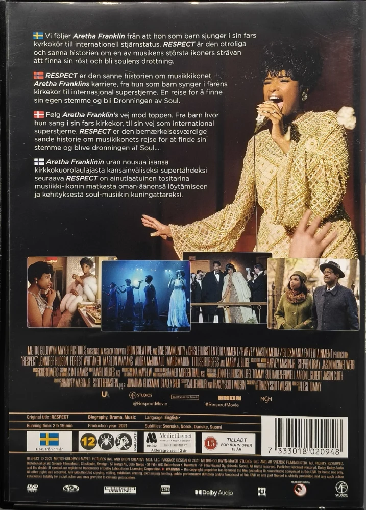 DVD) Jennifer Hudson: Respect (2021) Aretha Franklin
