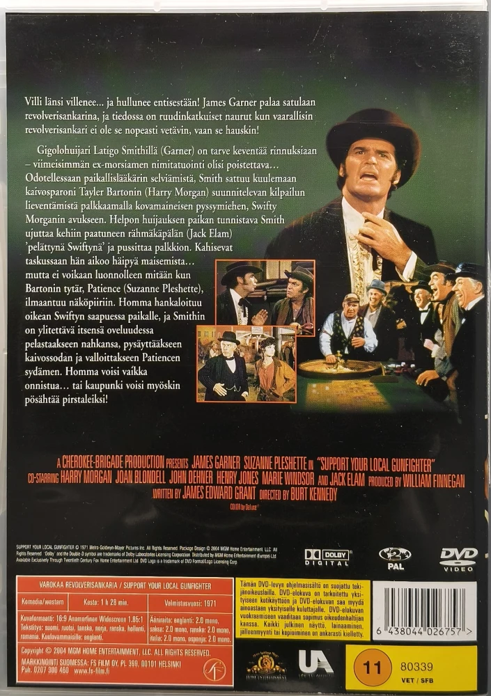DVD) James Garner: Varokaa Revolverisankaria (1971)
