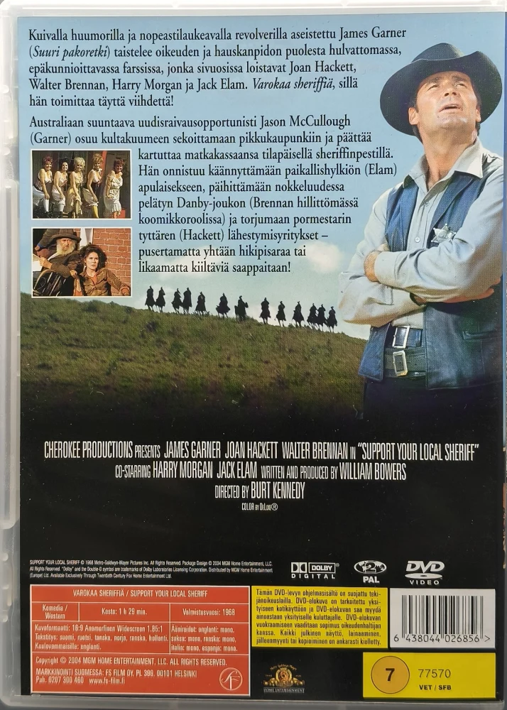 DVD) James Garner: Varokaa sheriffiä (1968)