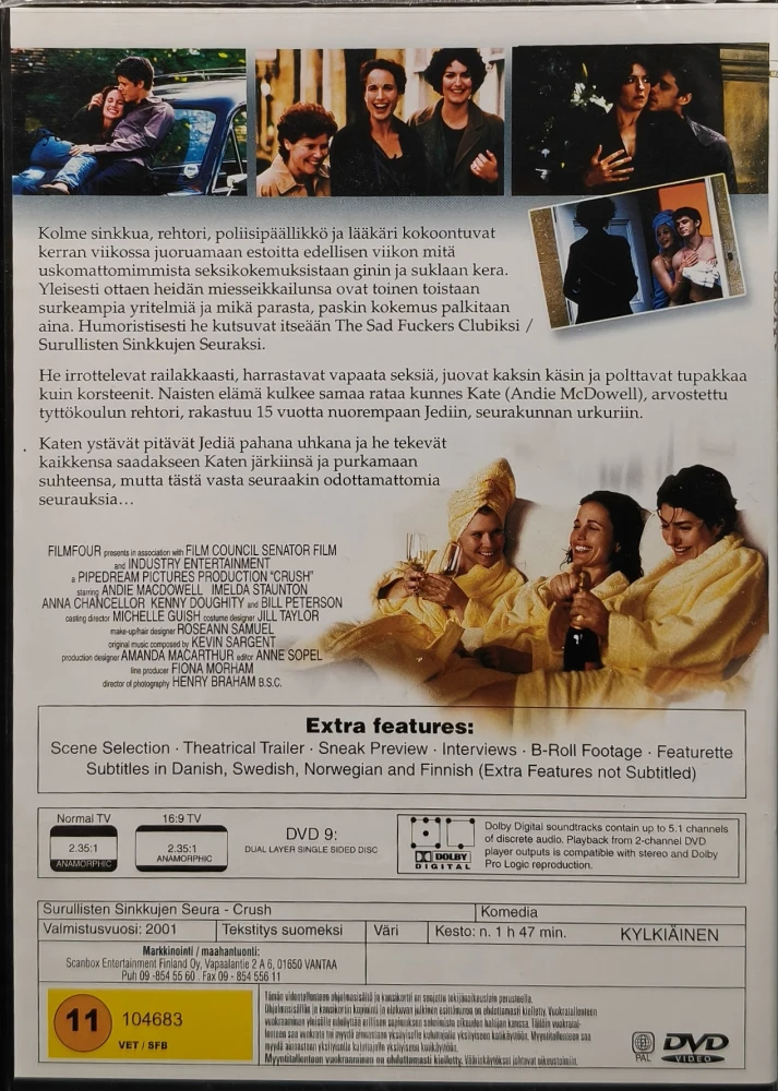 UUSI (DVD) Surullisten Sinkkujen Seura - Crush (2001) SUOMIKANNET