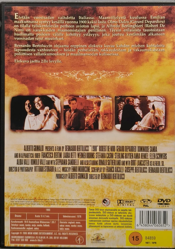 2 DVD)  Robert De Niro: 1900 (1976) O: Bernardo Bertolucci
