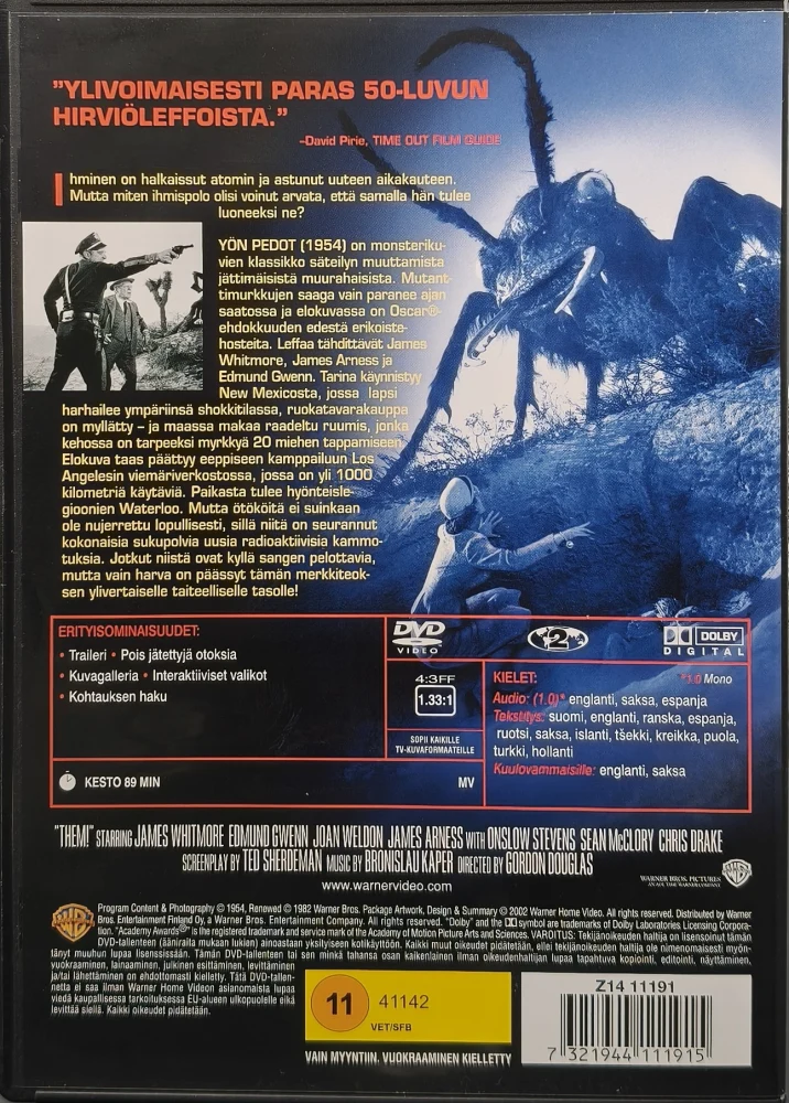 DVD) Yön Pedot - Them! (1954) SUOMIKANNET