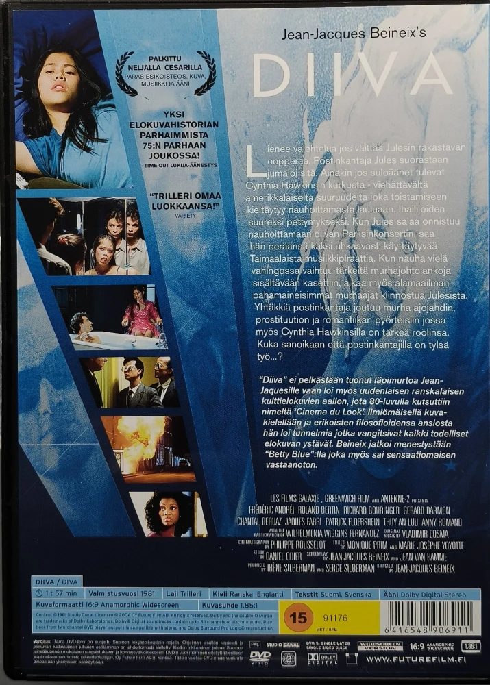 DVD) Jean Jacques Beineix: DIIVA (1981) SUOMIKANNET