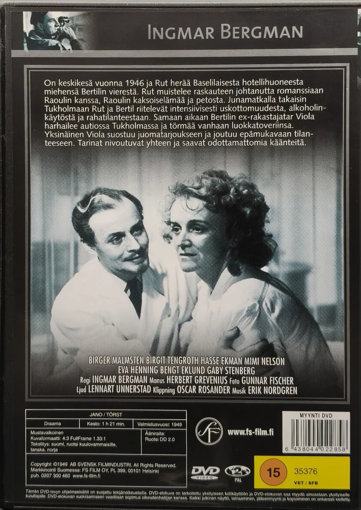 DVD) Ingmar Bergman: Jano - Törst (1949) SUOMIKANNET