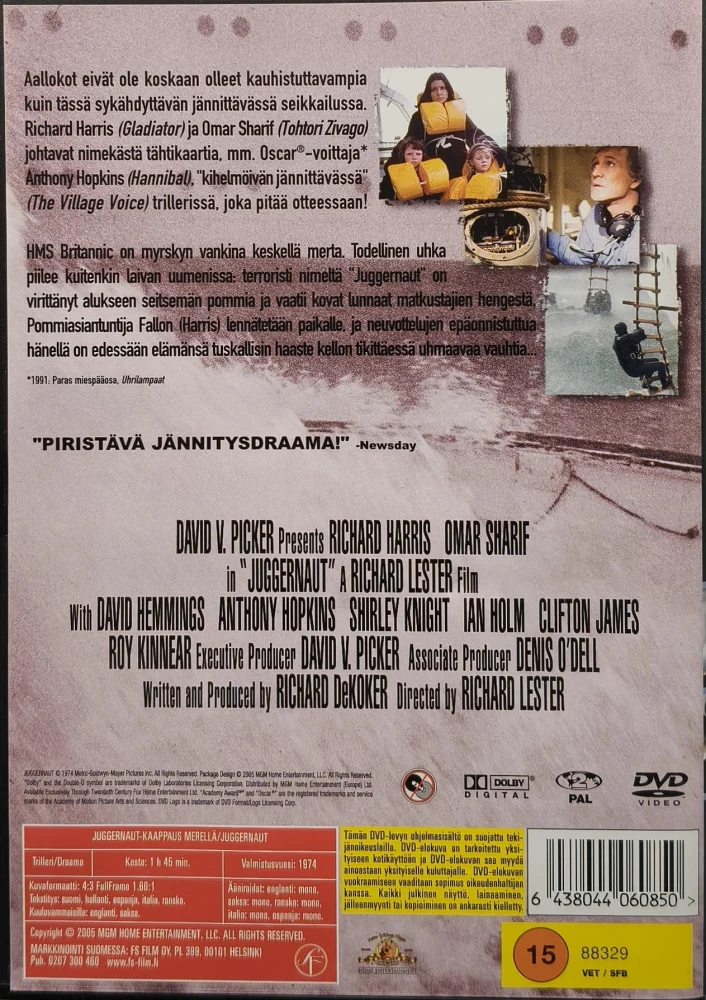 DVD) Juggernaut - kaappaus merellä (1974) SUOMIKANNET