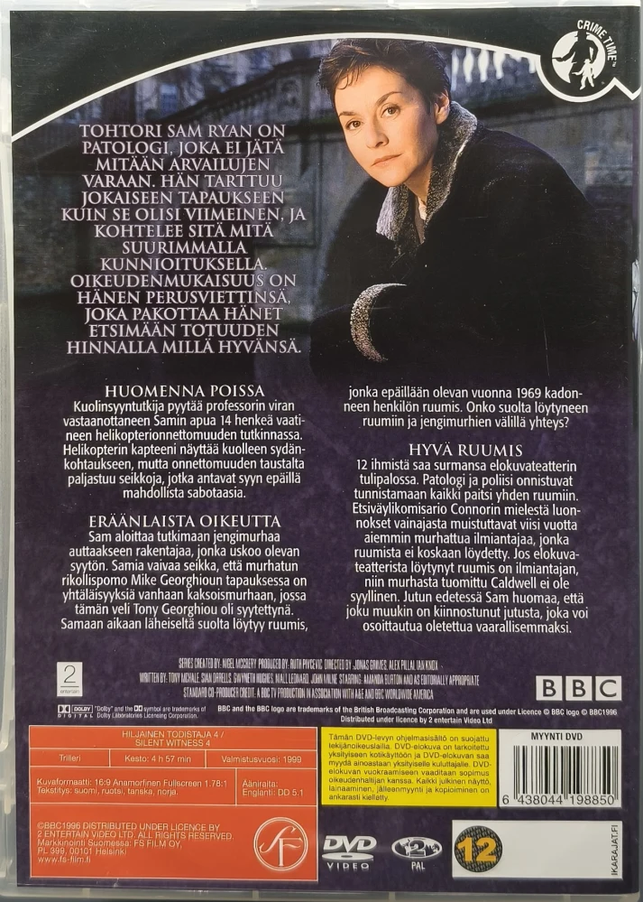3 DVD) Hiljainen todistaja - Silent Witness - Kausi 4 (BBC) 1999