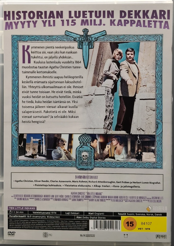 DVD) 10 pientä neekeripoikaa - Ten Little Indians (1974) SUOMIKANNET