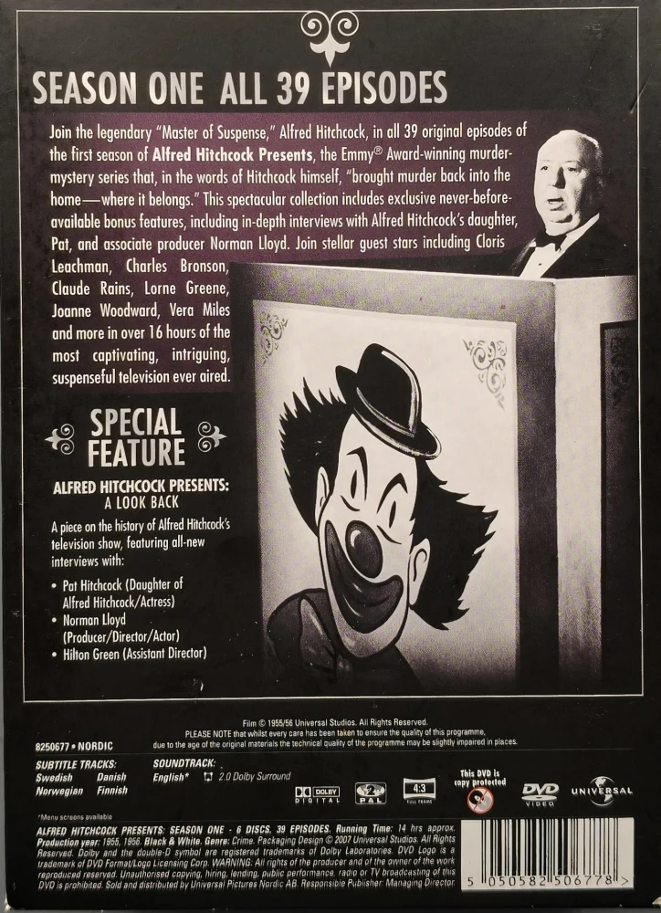 6 DVD) Alfred Hitchcock presents - Alfred Hitchcock esittää - Kausi 1