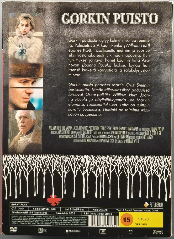 DVD) William Hurt, Lee Marvin: Gorkin puisto - Gorky Park (1983) SUOMIKANNET