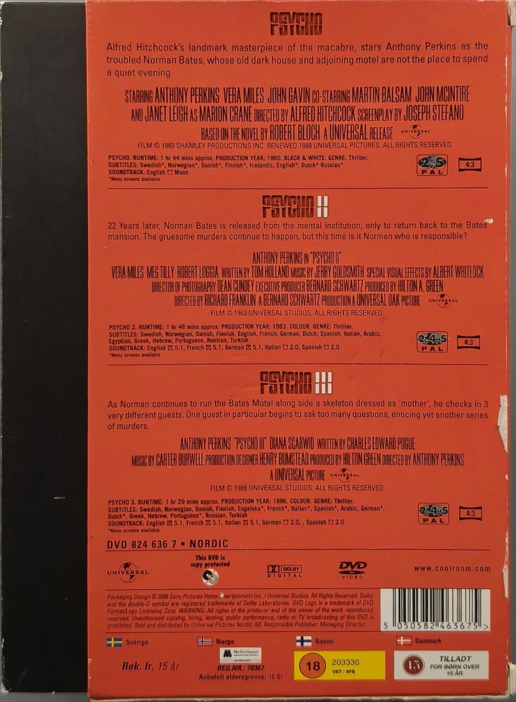 3DVD) Psyko 1-3 - Psycho I-III Collection - SUOMITEKSTIT