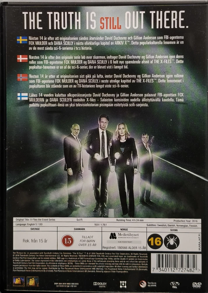 2 DVD) X-Files Event Series - Season 10 (2015) SUOMITEKSTIT