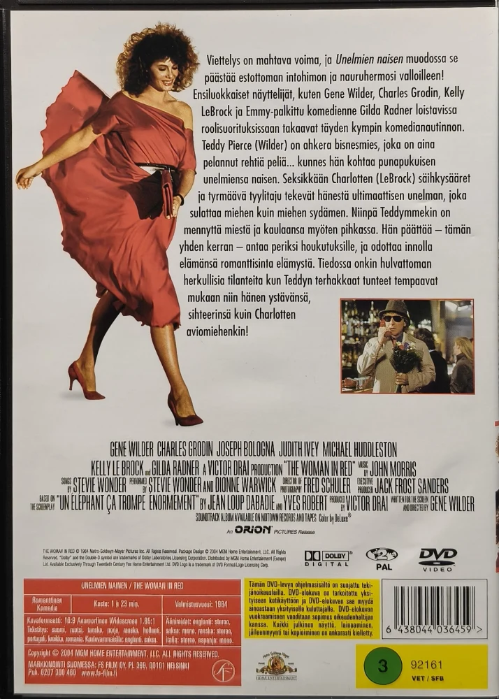 DVD) Gene Wilder: Unelmien Nainen - The Woman in Red (1984) SUOMIKANNET