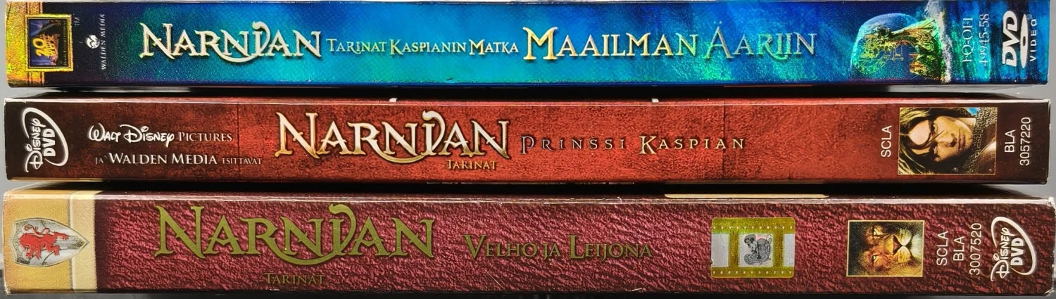 5 DVD) NARNIAN TARINAT -trilogia - 1-3 - SUOMIKANNET