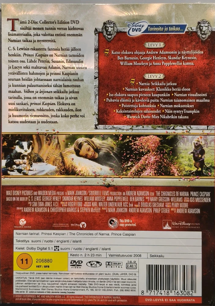 5 DVD) NARNIAN TARINAT -trilogia - 1-3 - SUOMIKANNET