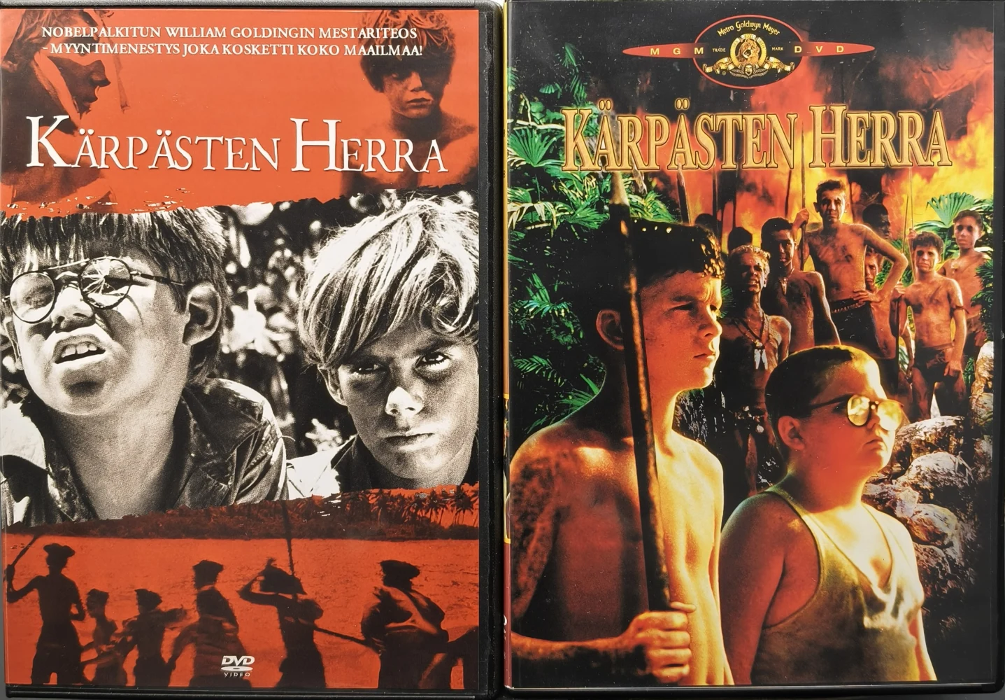 2 DVD) Kärpästen Herra - Lord Of The Flies ( 1963 & 1990) SUOMIKANNET