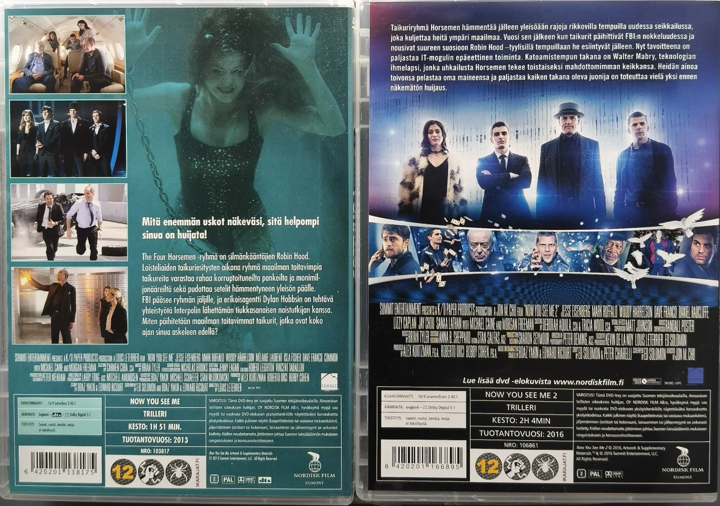 2 DVD) Suuri Puhallus - Now you see me  1 & 2 (2013/2016) SUOMIKANNET