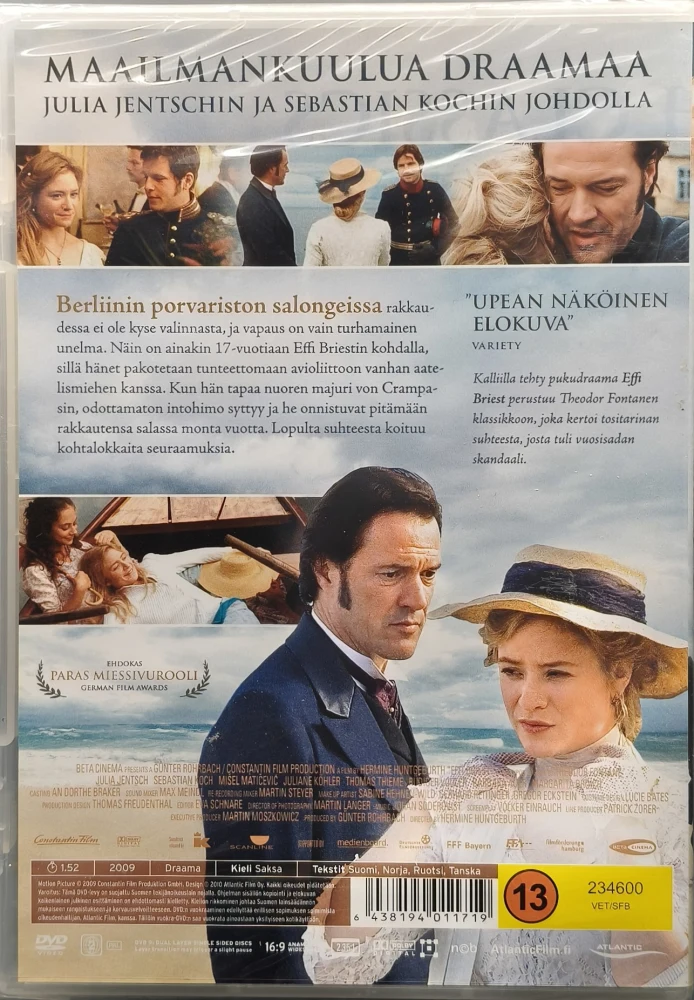 UUSI (DVD) Effi Briest (2009) SUOMIKANNET