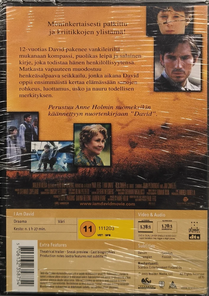 UUSI (DVD) Nimeni on David - I Am David (2003) SUOMIKANNET