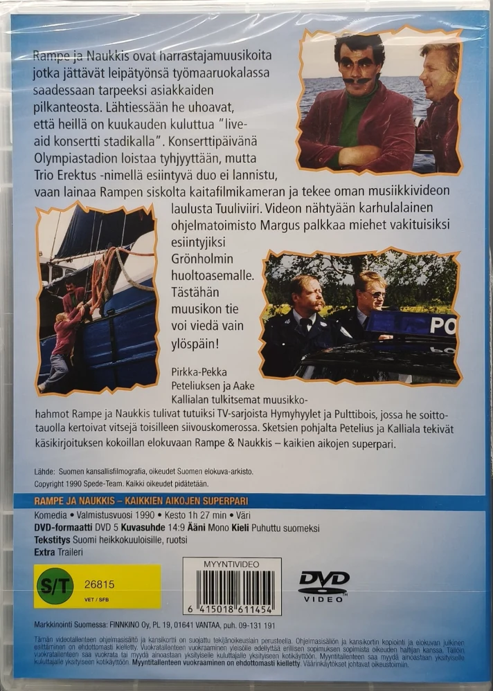 UUSI (DVD) Rampe ja Naukkis - Kaikkien Aikojen Superpari (1990)