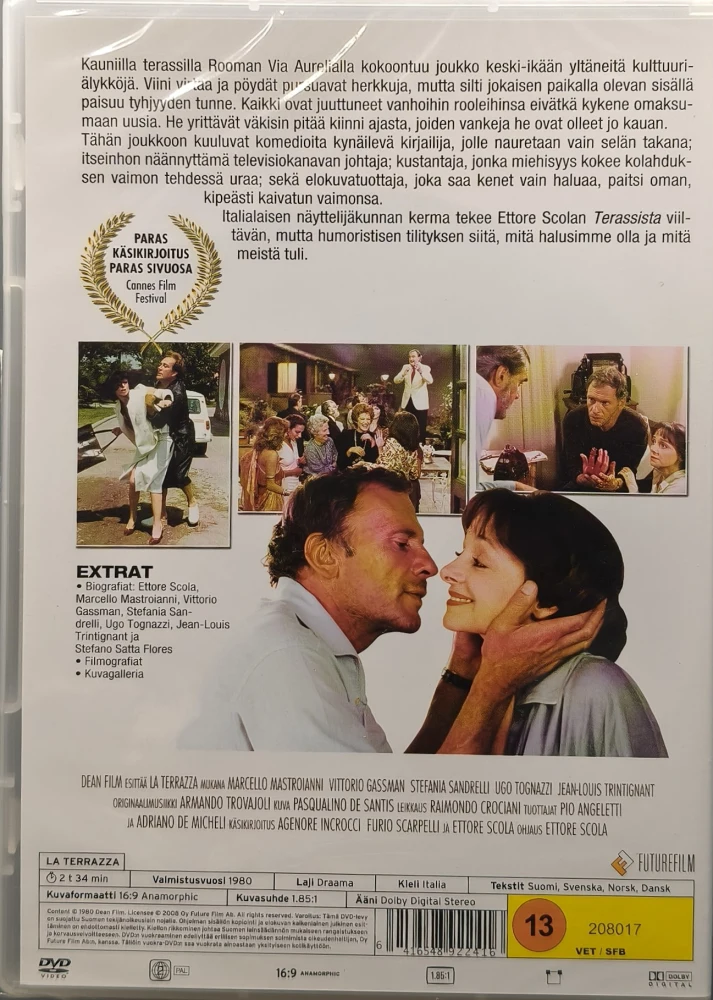 UUSI (DVD) Ettore Scola: Terassi - La terrazza (1980) SUOMIKANNET