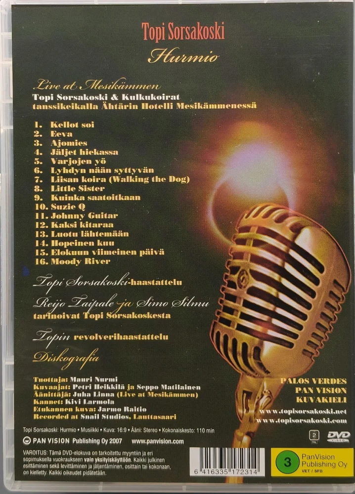 DVD) Topi Sorsakoski - Hurmio (2007)